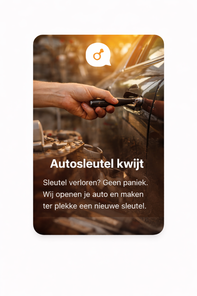 Autosleutel kwijt